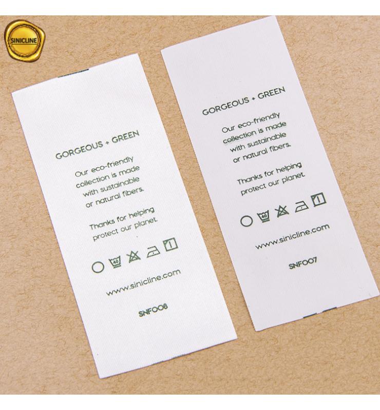 Eco-Friendly RPET Printed Care Labels 