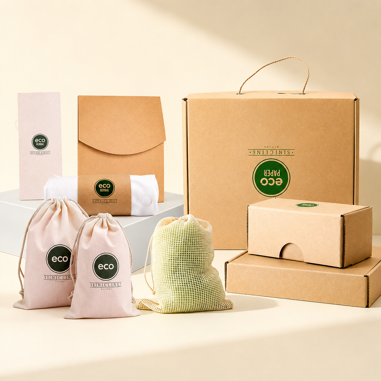 Custom Herbal Paper Eco Packaging Kit