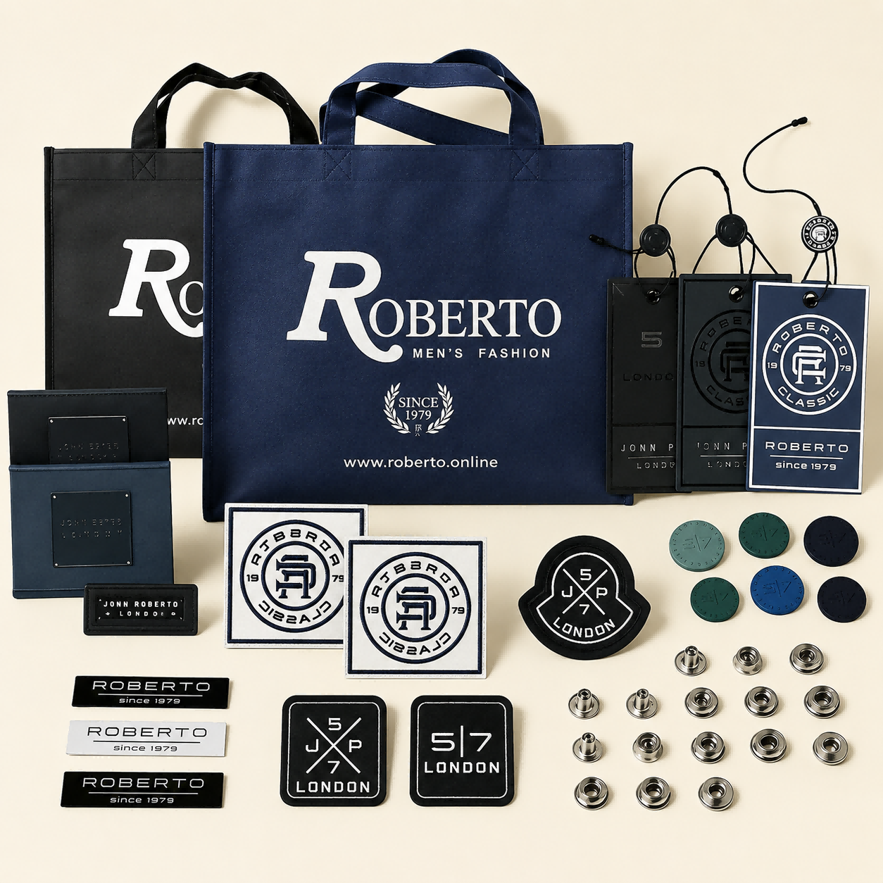 Custom Garment Trimmings Packaging Set for Fashion Brands