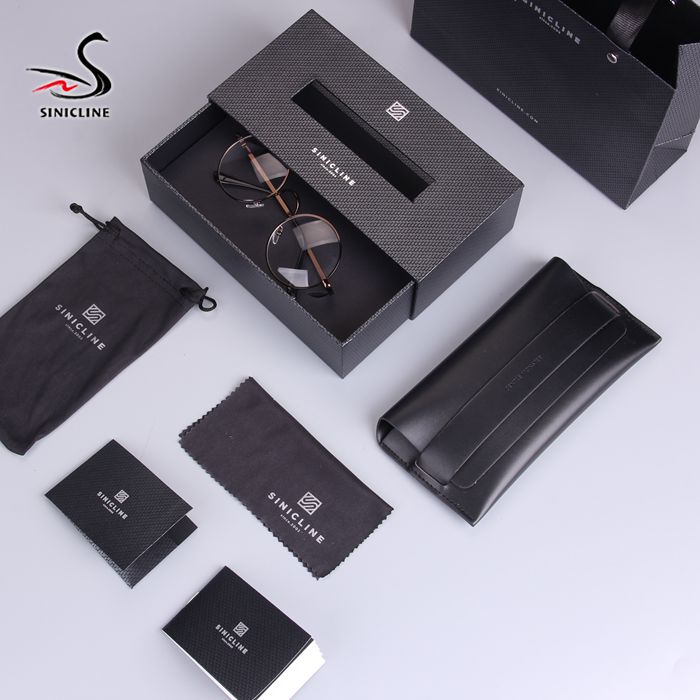 Premium Custom Eyeglasses Packaging Set with Drawer Box and Accessories
