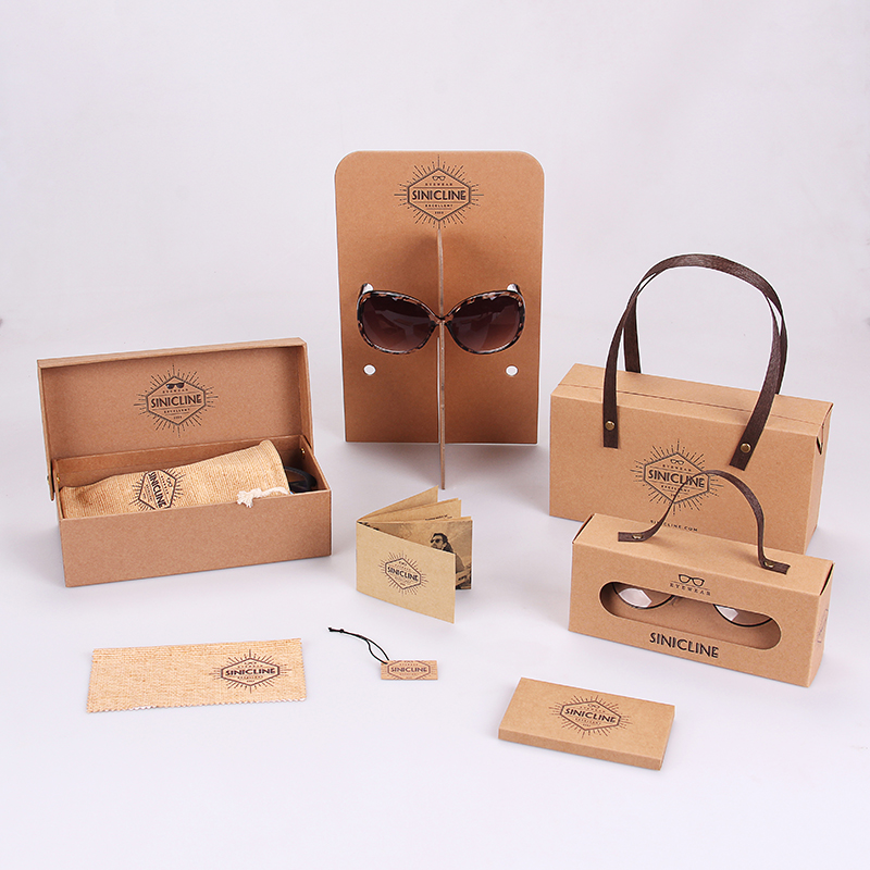 Custom Kraft Paper Eyewear Packaging Set for Glasses & Sunglasses